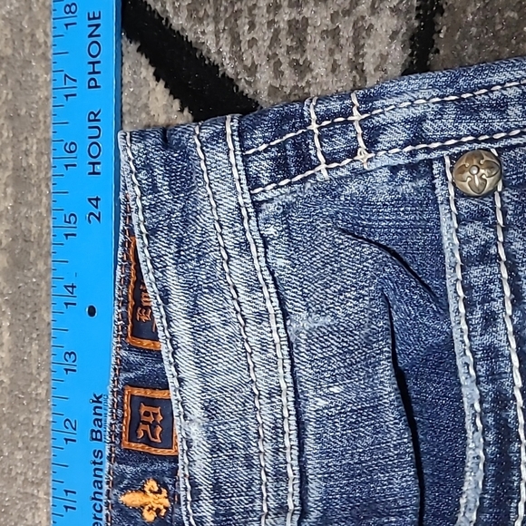 ROCK REVIVAL EMILIE EMBROIDERED BOYFRIEND CROP DENIM JEAN - Picture 6 of 16